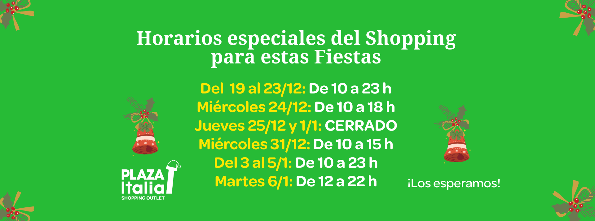 Nuevos horarios